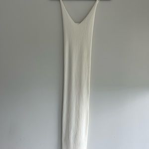 Reformation White Maxi Knit Dress